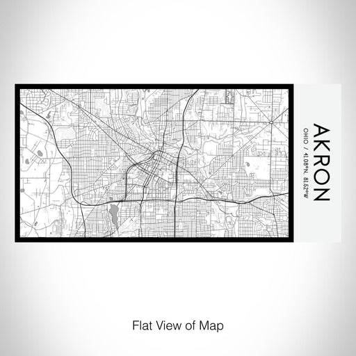 Rendered View of Akron Ohio Map on 17oz Stainless Steel Insulated Bottle with printed classic style map