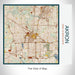 Rendered View of Akron Ohio Map on 17oz Stainless Steel Insulated Tumbler in Woodblock Map Style