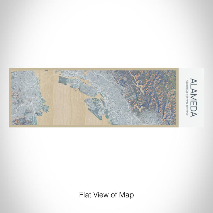 Rendered View of Alameda California Map on 10oz Stainless Steel Insulated Cup in Afternoon with Sliding Lid