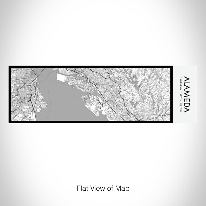 Rendered View of Alameda California Map on 10oz Stainless Steel Insulated Cup in Classic with Sliding Lid