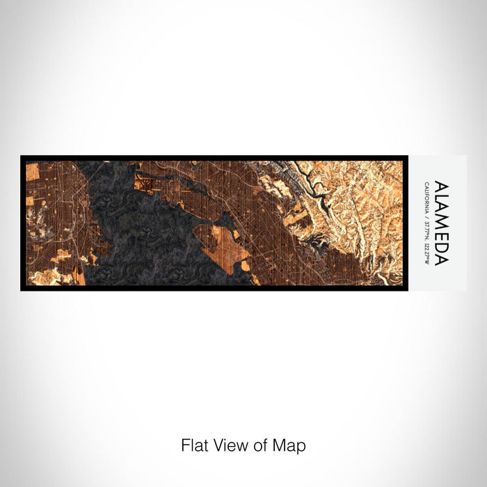 Rendered View of Alameda California Map on 10oz Stainless Steel Insulated Cup in Ember with Sliding Lid