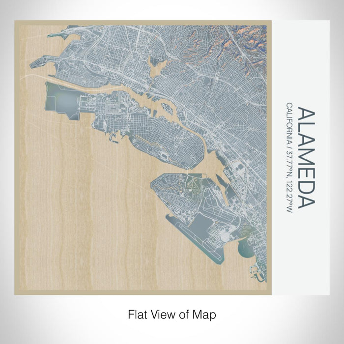 Rendered View of Alameda California Map on 17oz Stainless Steel Insulated Tumbler in Afternoon Map Style