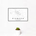 12x18 Alamosa Colorado Map Print Landscape Orientation in Classic Style With Small Cactus Plant in White Planter