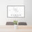 24x36 Alamosa Colorado Map Print Lanscape Orientation in Classic Style Behind 2 Chairs Table and Potted Plant