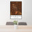 24x36 Alamosa Colorado Map Print Portrait Orientation in Ember Style Behind 2 Chairs Table and Potted Plant