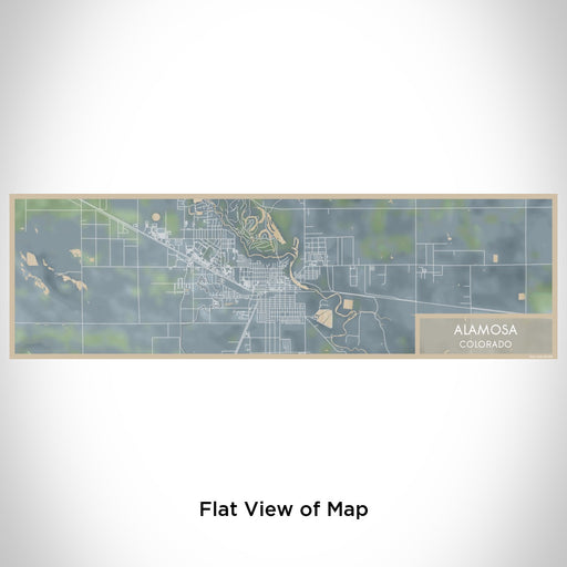 Flat View of Map Custom Alamosa Colorado Map Enamel Mug in Afternoon