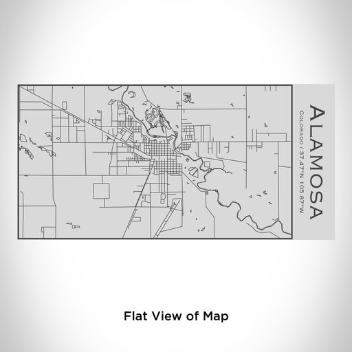 Rendered View of Alamosa Colorado Map Engraving on 17oz Stainless Steel Insulated Cola Bottle