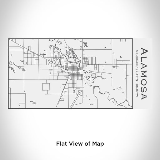 Rendered View of Alamosa Colorado Map Engraving on 17oz Stainless Steel Insulated Cola Bottle in White