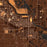 Alamosa Colorado Map Print in Ember Style Zoomed In Close Up Showing Details