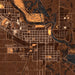 Alamosa Colorado Map Print in Ember Style Zoomed In Close Up Showing Details