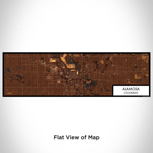 Flat View of Map Custom Alamosa Colorado Map Enamel Mug in Ember