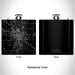 Rendered View of Alamosa Colorado Map Engraving on 6oz Stainless Steel Flask in Black