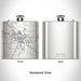 Rendered View of Alamosa Colorado Map Engraving on 6oz Stainless Steel Flask