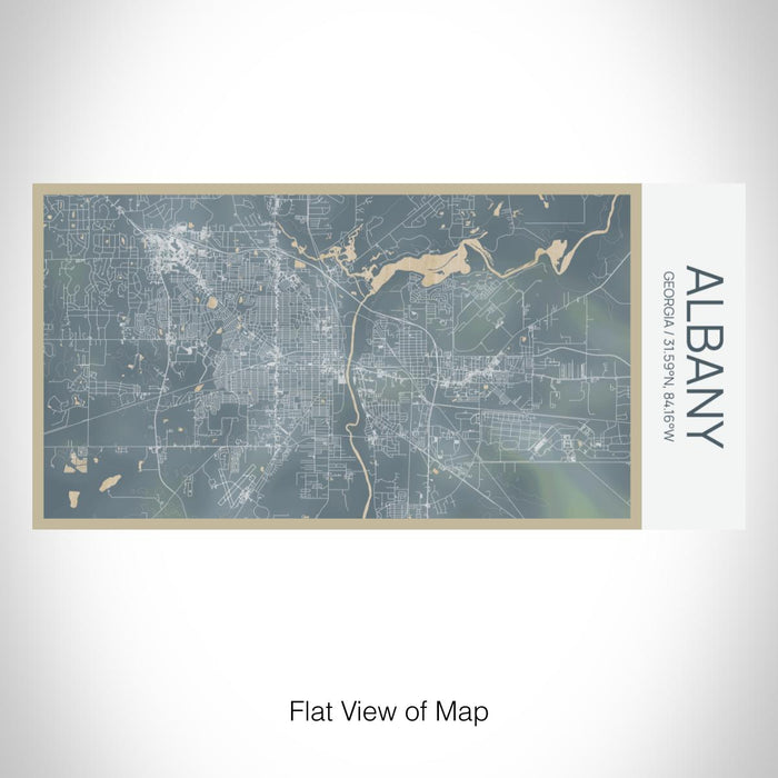 Rendered View of Albany Georgia Map on 17oz Stainless Steel Insulated Bottle with printed afternoon style map