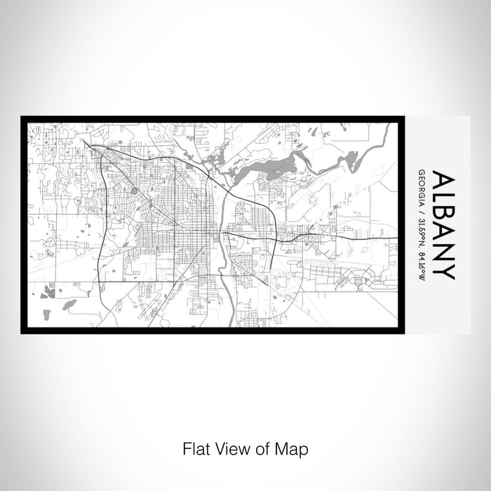 Rendered View of Albany Georgia Map on 17oz Stainless Steel Insulated Bottle with printed classic style map