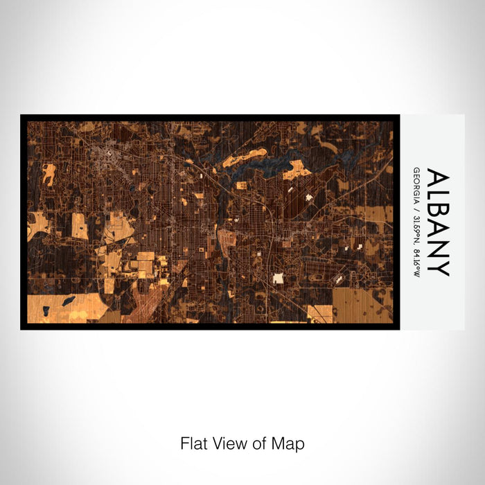Rendered View of Albany Georgia Map on 17oz Stainless Steel Insulated Bottle with printed ember style map