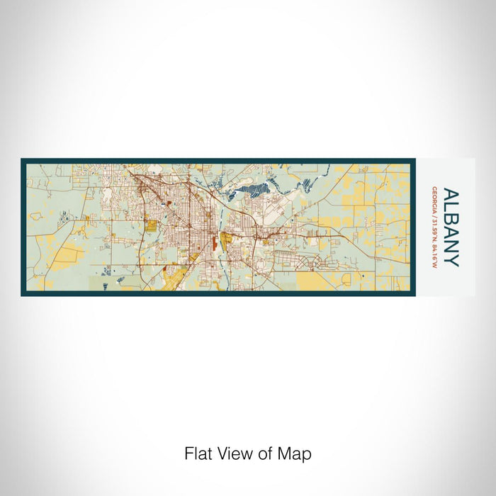 Rendered View of Albany Georgia Map on 10oz Stainless Steel Insulated Cup in Woodblock with Sliding Lid