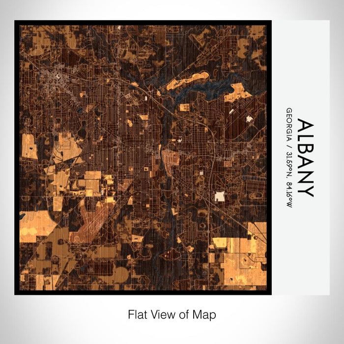 Rendered View of Albany Georgia Map on 17oz Stainless Steel Insulated Tumbler in Ember Map Style