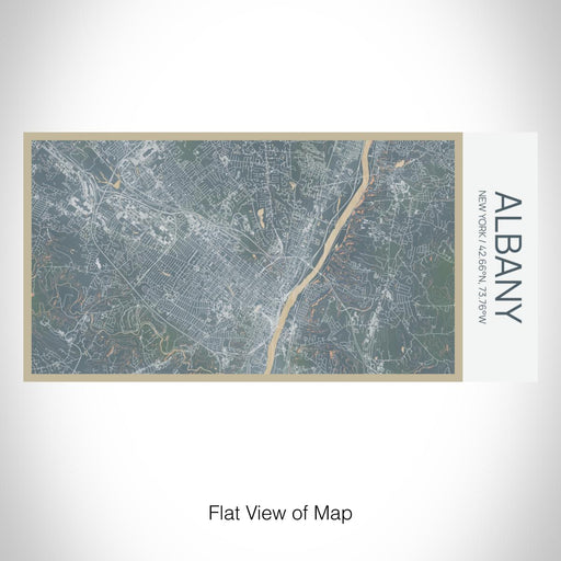 Rendered View of Albany New York Map on 17oz Stainless Steel Insulated Bottle with printed afternoon style map