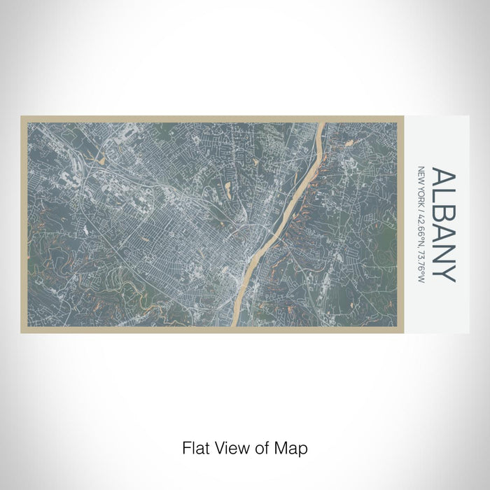Rendered View of Albany New York Map on 17oz Stainless Steel Insulated Bottle with printed afternoon style map