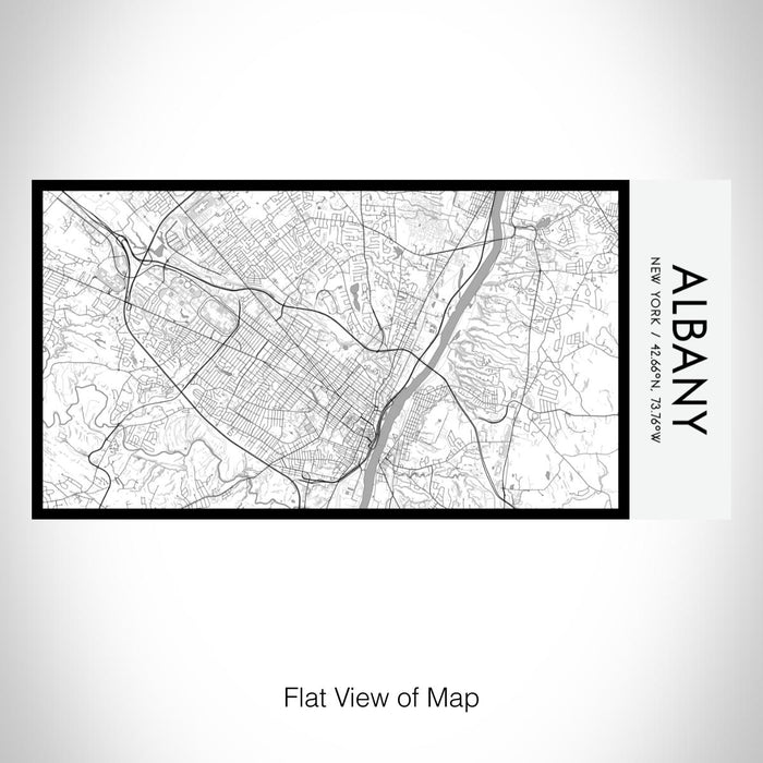 Rendered View of Albany New York Map on 17oz Stainless Steel Insulated Bottle with printed classic style map