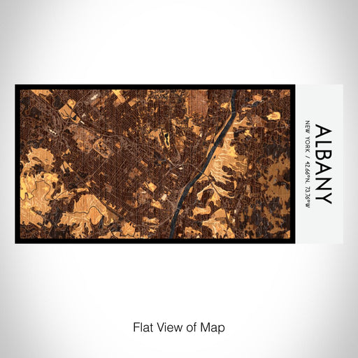 Rendered View of Albany New York Map on 17oz Stainless Steel Insulated Bottle with printed ember style map