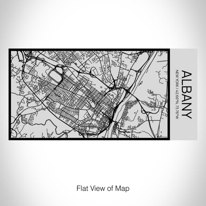 Rendered View of Albany New York Map on 17oz Stainless Steel Insulated Cola Bottle in Stainless
