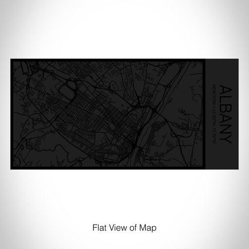 Rendered View of Albany New York Map on 17oz Stainless Steel Insulated Cola Bottle in Stainless in Matte Black