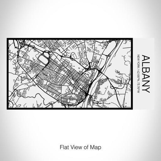 Rendered View of Albany New York Map on 17oz Stainless Steel Insulated Cola Bottle in Stainless in Matte White