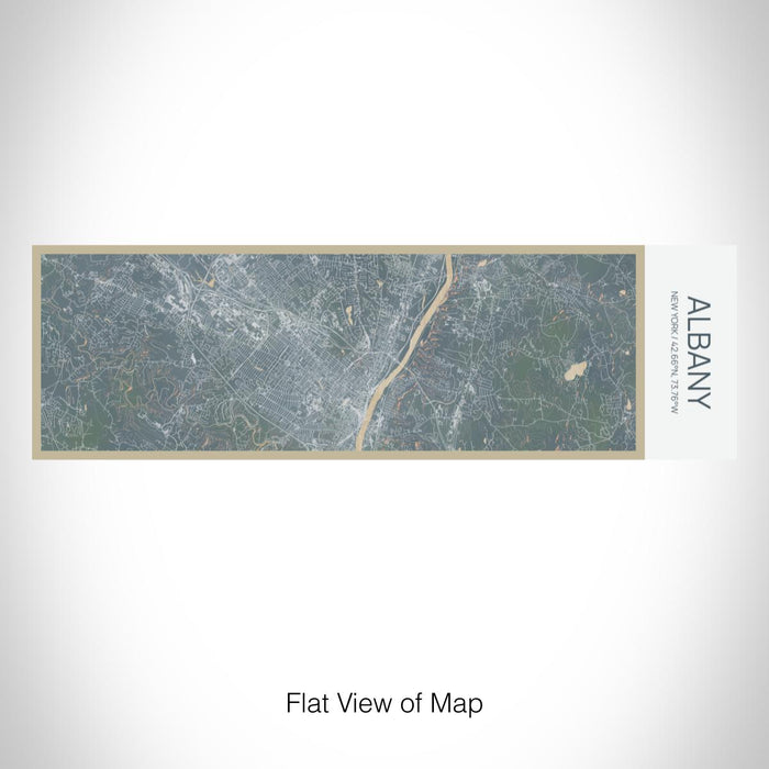 Rendered View of Albany New York Map on 10oz Stainless Steel Insulated Cup in Afternoon with Sliding Lid