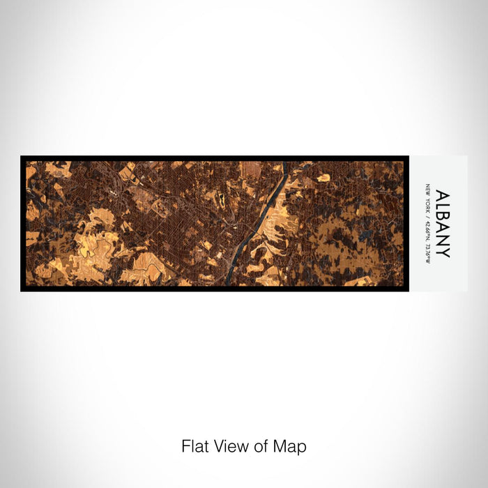 Rendered View of Albany New York Map on 10oz Stainless Steel Insulated Cup in Ember with Sliding Lid