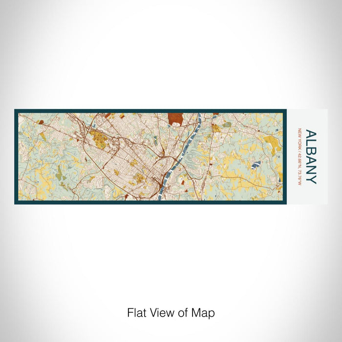 Rendered View of Albany New York Map on 10oz Stainless Steel Insulated Cup in Woodblock with Sliding Lid
