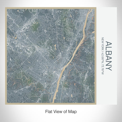 Rendered View of Albany New York Map on 17oz Stainless Steel Insulated Tumbler in Afternoon Map Style