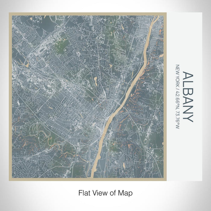 Rendered View of Albany New York Map on 17oz Stainless Steel Insulated Tumbler in Afternoon Map Style