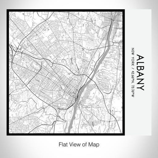 Rendered View of Albany New York Map on 17oz Stainless Steel Insulated Tumbler in Classic Map Style