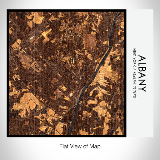 Rendered View of Albany New York Map on 17oz Stainless Steel Insulated Tumbler in Ember Map Style