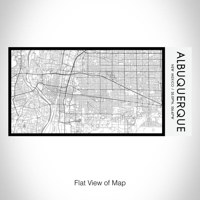 Rendered View of Albuquerque New Mexico Map on 17oz Stainless Steel Insulated Bottle with printed classic style map