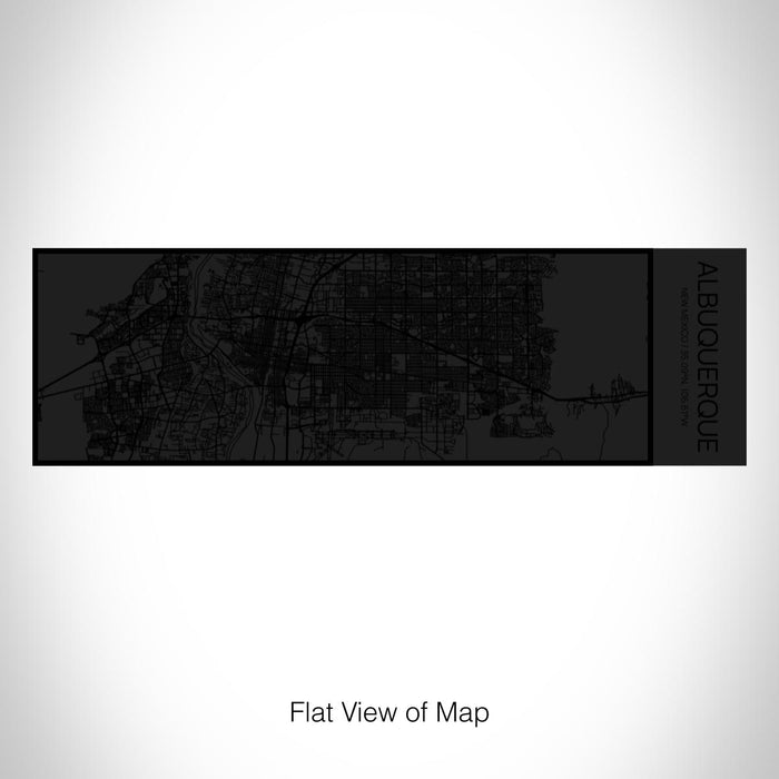 Rendered View of Albuquerque New Mexico Map on 10oz Stainless Steel Insulated Cup in Matte Black with Sliding Lid