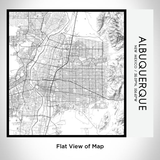 Rendered View of Albuquerque New Mexico Map on 17oz Stainless Steel Insulated Tumbler in Classic Map Style