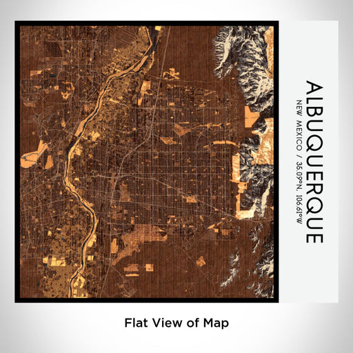 Rendered View of Albuquerque New Mexico Map on 17oz Stainless Steel Insulated Tumbler in Ember Map Style