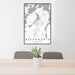 24x36 Alexandria Minnesota Map Print Portrait Orientation in Classic Style Behind 2 Chairs Table and Potted Plant