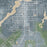 Alexandria Minnesota Map Print in Afternoon Style Zoomed In Close Up Showing Details
