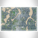 Alexandria Minnesota Map Print Landscape Orientation in Afternoon Style With Shaded Background