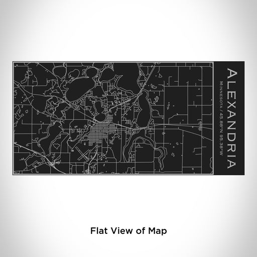 Rendered View of Alexandria Minnesota Map Engraving on 17oz Stainless Steel Insulated Cola Bottle in Black