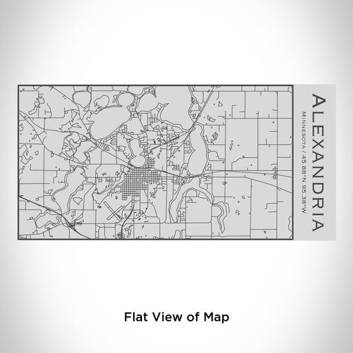 Rendered View of Alexandria Minnesota Map Engraving on 17oz Stainless Steel Insulated Cola Bottle