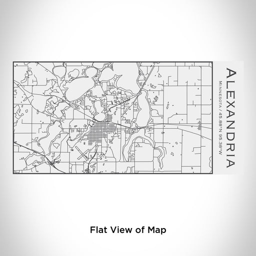 Rendered View of Alexandria Minnesota Map Engraving on 17oz Stainless Steel Insulated Cola Bottle in White