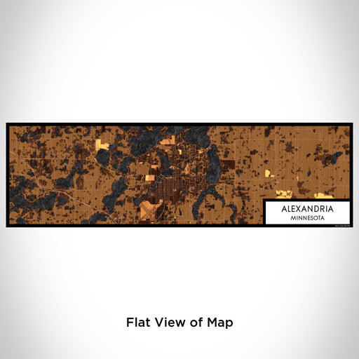 Flat View of Map Custom Alexandria Minnesota Map Enamel Mug in Ember