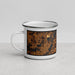 Left View Custom Alexandria Minnesota Map Enamel Mug in Ember