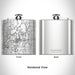 Rendered View of Alexandria Minnesota Map Engraving on 6oz Stainless Steel Flask