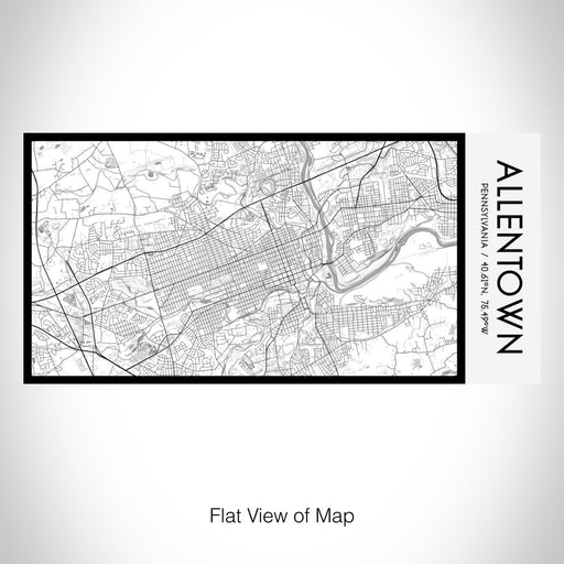 Rendered View of Allentown Pennsylvania Map on 17oz Stainless Steel Insulated Bottle with printed classic style map